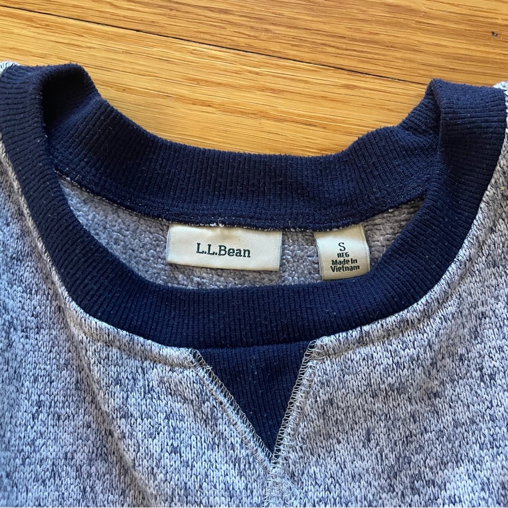 L.L. Bean Heather Navy Sweatshirt and Joggers Lounge / Pajama set - Picture 6 of 6